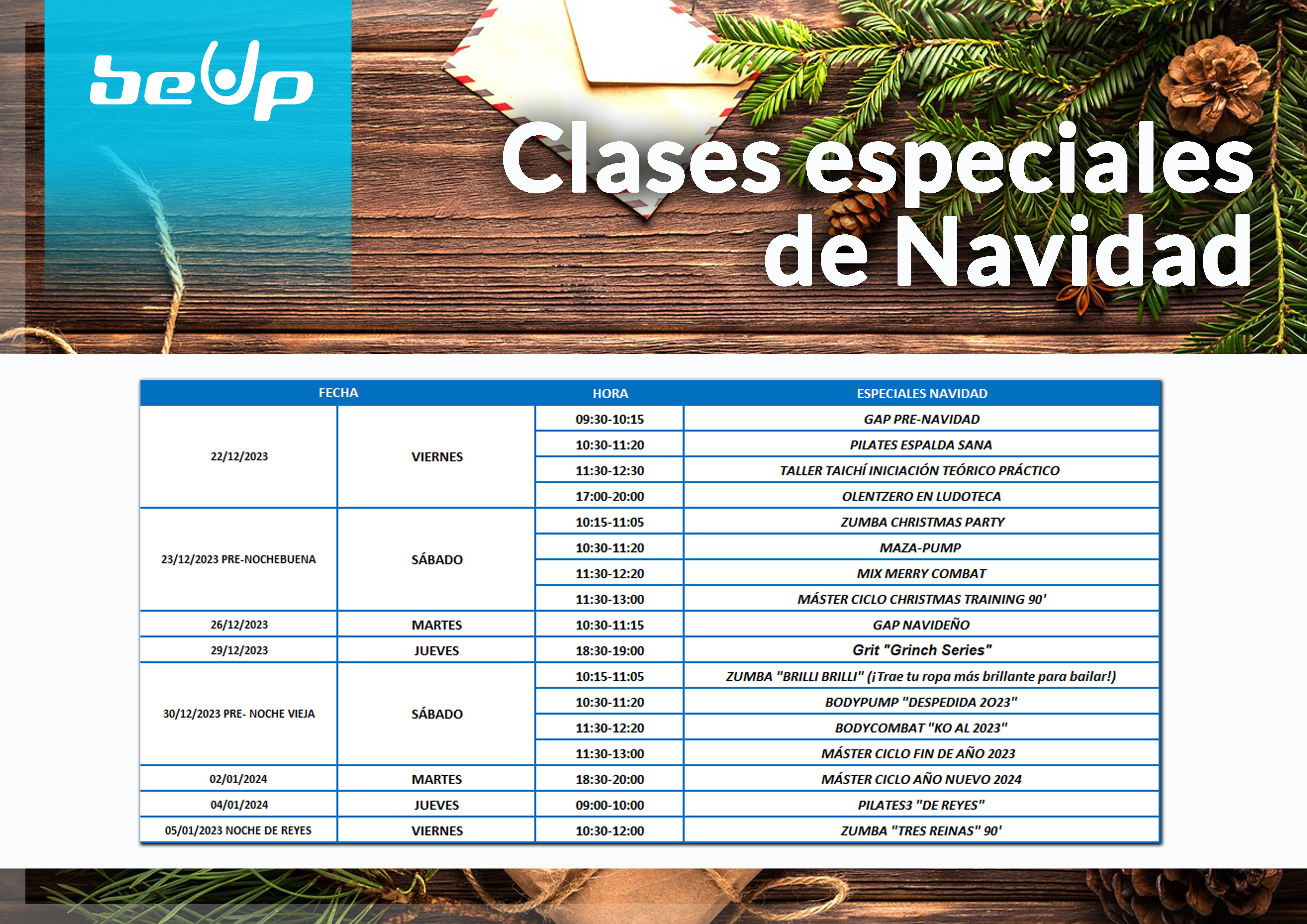  Clases especiales de navidad